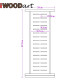 Turning stand perforated for hooks strait