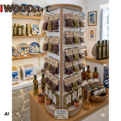 Περιστρεφόμενο Στάντ Διάτρητο Στενό 192 Χ 50 καφέ