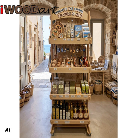 Product Display Stand with 4 Shelves