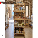 Professional Double-Sided Display Stand – Oak