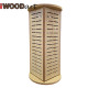 Turning stand perforated for hooks strait
