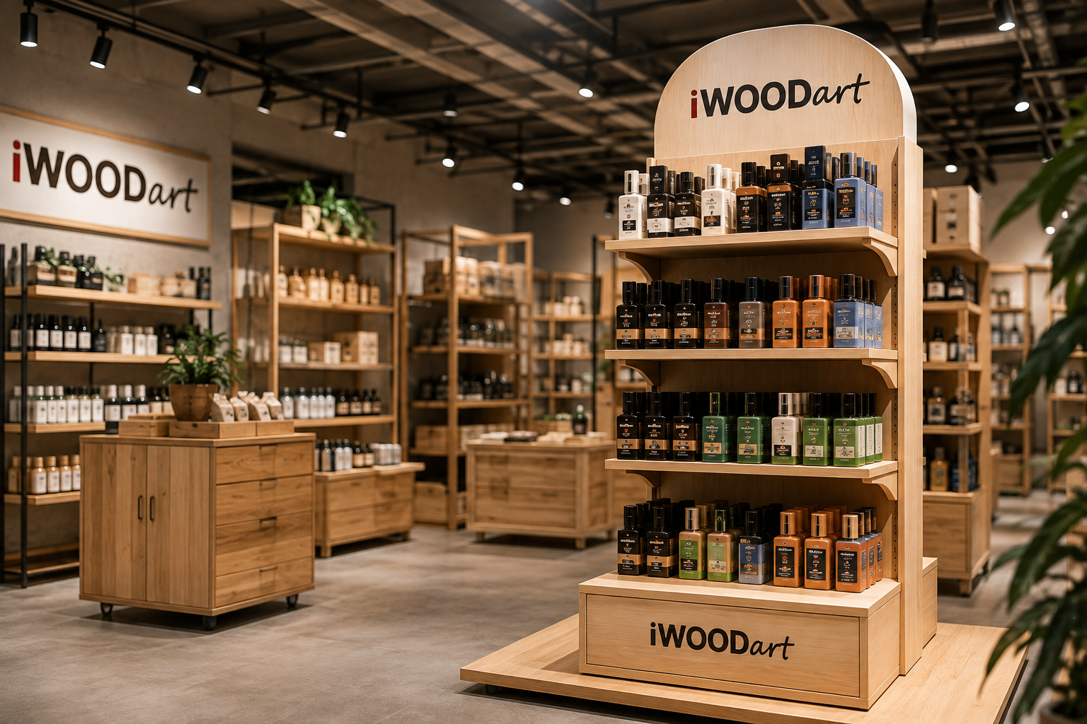 Επαγγελματικά stands προβολής προϊόντων iWoodArt